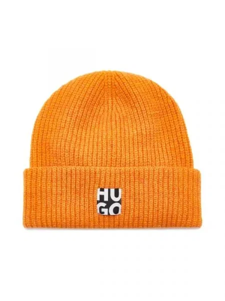 HUGO Căciulă Women-X cu adaos de lână și cașmir portocaliu