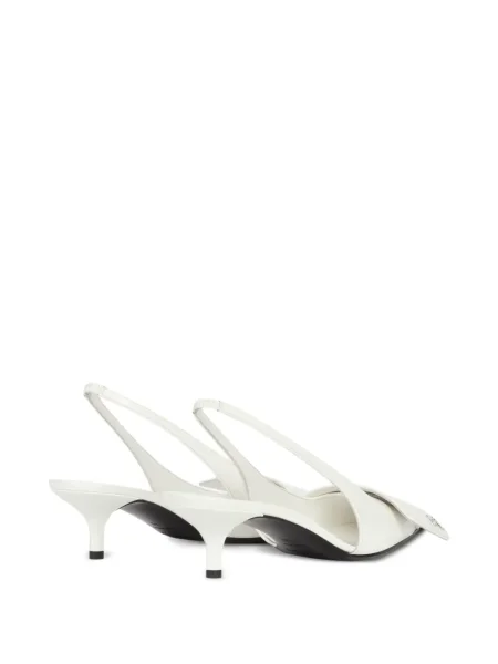 Pantofi cu toc Courreges slingback alb