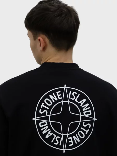 Свитшот Stone Island с камнями черный