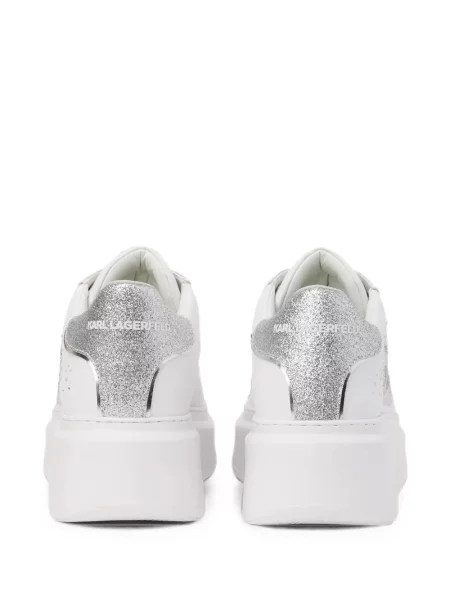 Stras sneakerși Karl Lagerfeld alb