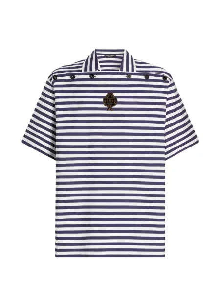 Tricou polo Dolce & Gabbana cu dungi albastru
