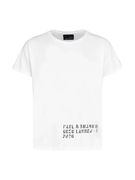 Koszulka Paul & Shark z nadrukiem biała