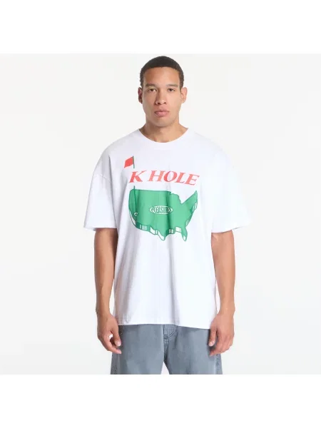 Tricou PLEASURES Hole T-Shirt White XXL alb