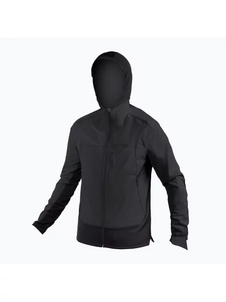 Мъжко яке за колоездене Endura Polartec black черно