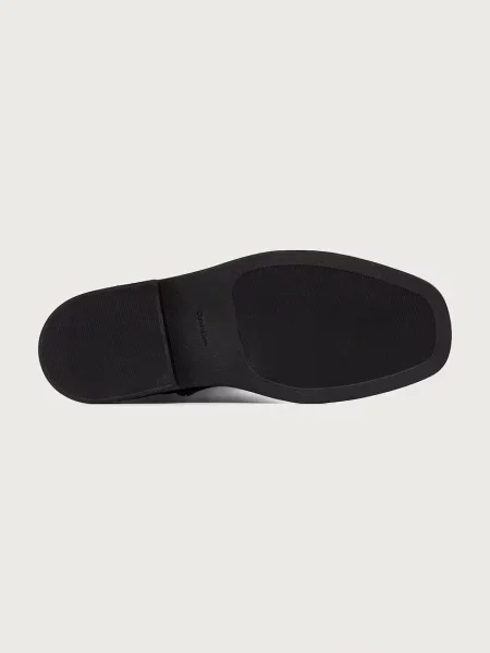 Bőr csizma Calvin Klein barna