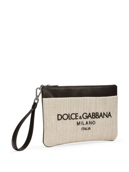 Geantă Dolce & Gabbana cu broderie din canvas