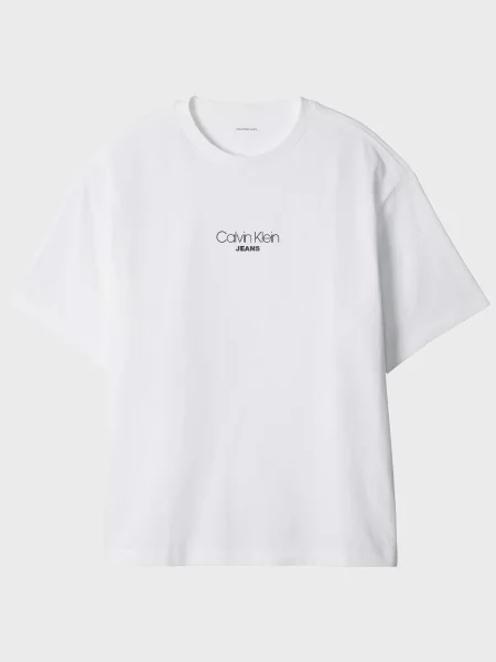 Графічний футболка Calvin Klein Jeans біла