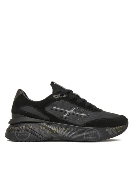 Premiata Sneakers MOERUND cu adaos de piele negru