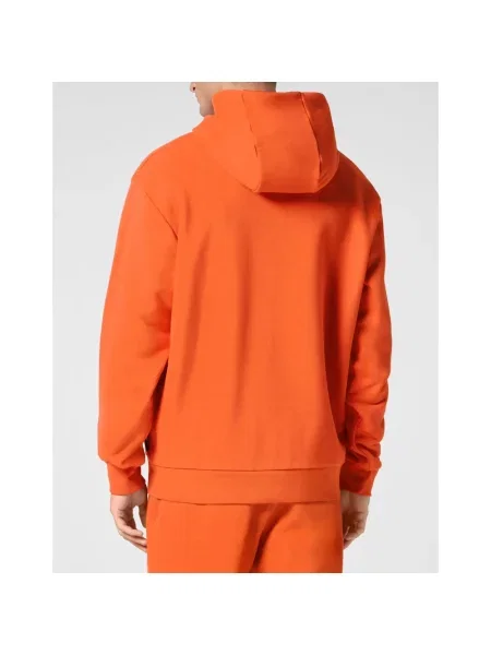Bluza z kapturem Plein Sport z kapturem w tygrysie prążki pomarańczowa
