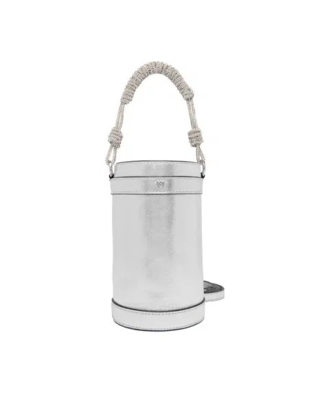 Táska PINKO Mini Bucket Manico PLTT ezüst