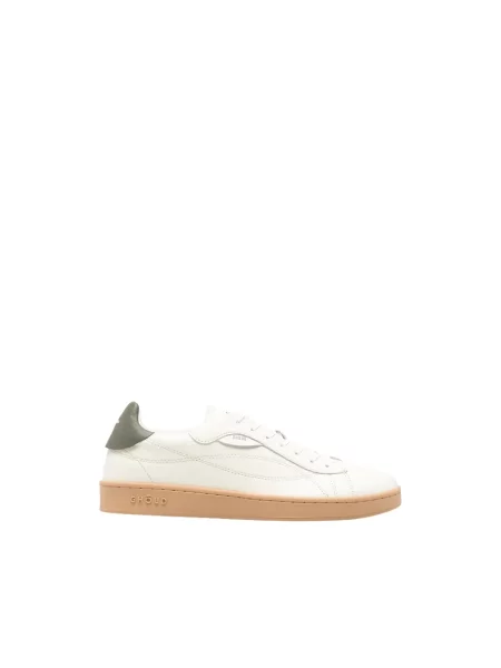 Sneakersy Ghoud skórzane z nadrukiem białe