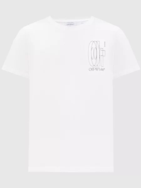Футболка з принтом емблеми Double Arrow Off-white біла