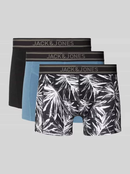 Obcisłe bokserki z elastycznym z logo w zestawie 3 szt. model ‘RICHARD’ Jack & Jones czarne