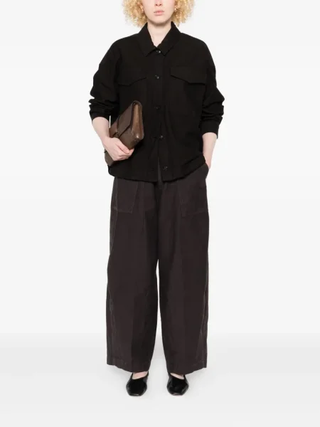 Pantaloni True Avenue plisate maro