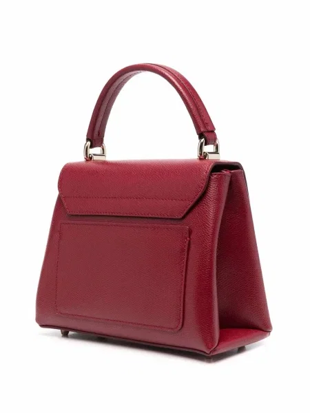 Geanta de piele Furla din piele roșu