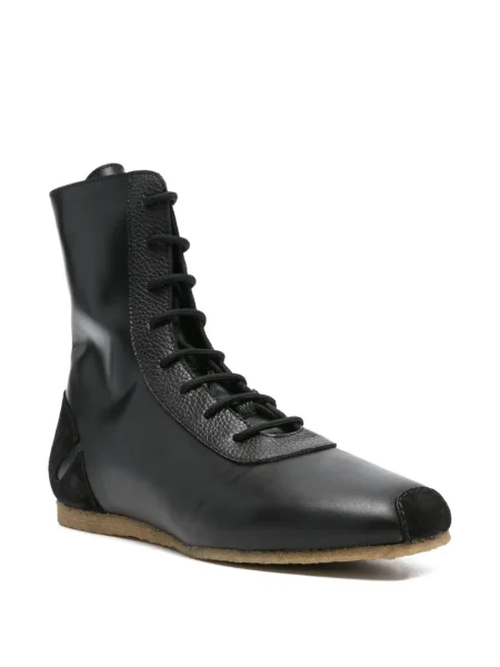 Sneakerși Stefan Cooke cu șireturi din piele negru
