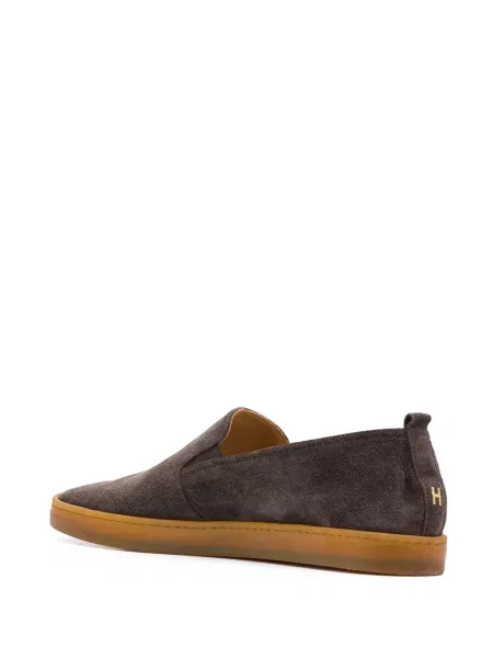 Slip-on лоуфъри Henderson Baracco със заоблени върхове кафяво