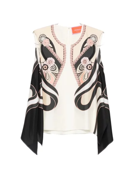 Bluză La Doublej cu model floral cu imagine
