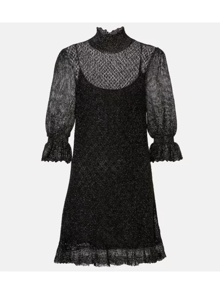 Rochie Chloé cu volane negru