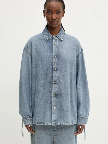 DARKPARK koszula jeansowa Keanu relaxed z kołnierzykiem klasycznym niebieski