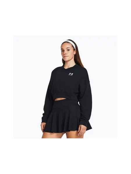 Укороченная махровая спортивная кофта Under Armour черная