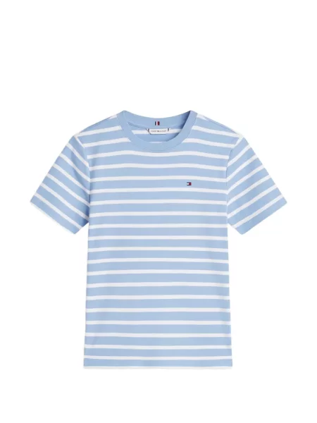 Тениска Tommy Hilfiger на райета синьо