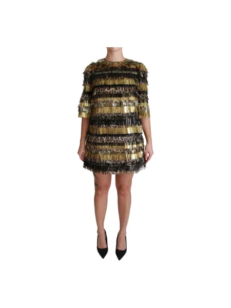 Sukienka mini Dolce And Gabbana w panterkę czarna