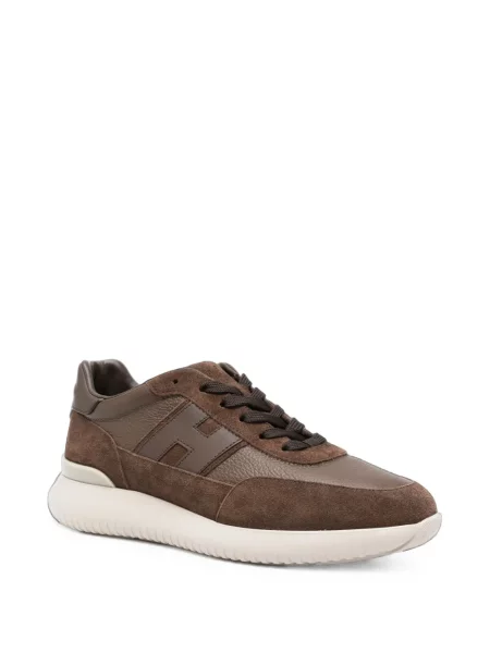 Sneakerși Hogan cu autograf maro