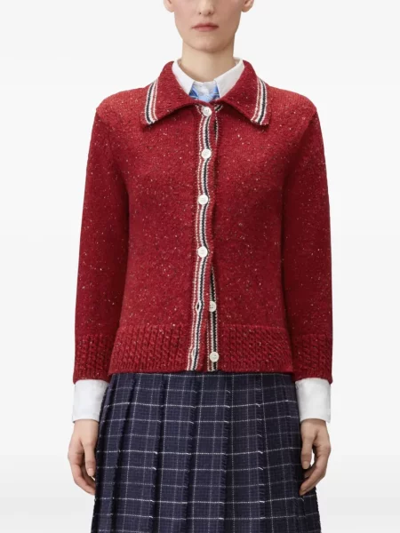 Cardigan Thom Browne tricotate roșu