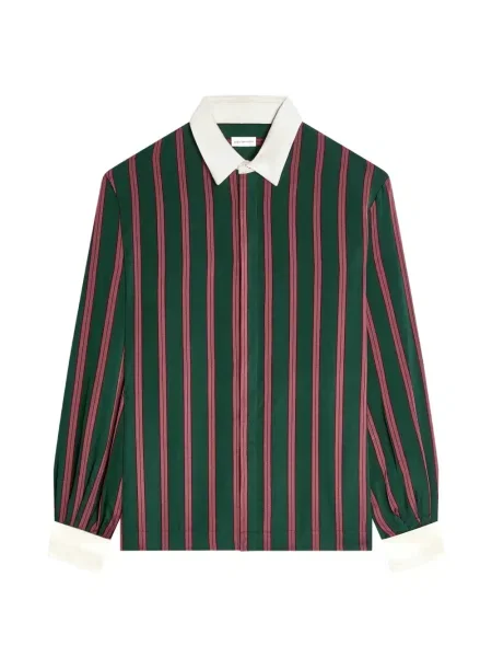 Cămașă Dries Van Noten cu dungi verde