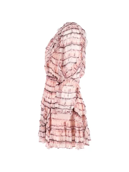 Rochie mini Ulla Johnson cu imprimeu abstract de costum roz