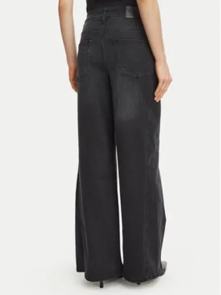 Fracomina Jeans hlače Flared Leg črna