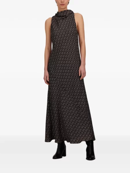 Rochie maxi Herno cu imagine negru