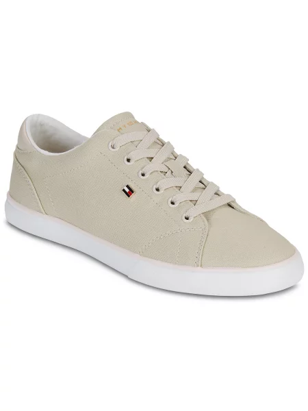 Pantofi Tommy Hilfiger din canvas bej