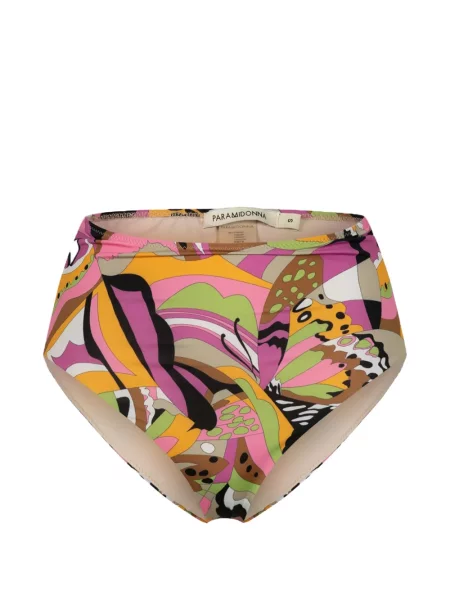 Bikini Paramidonna cu imagine cu imprimeu abstract roz