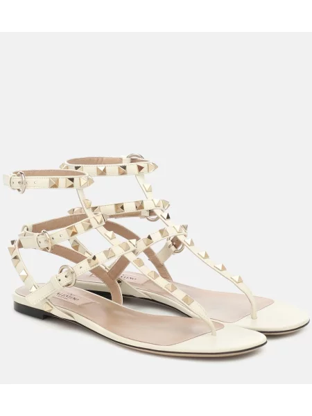 Kožené sandály Valentino Garavani bílé