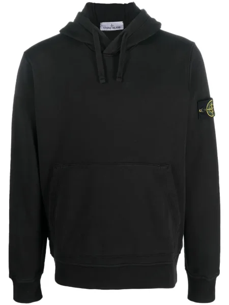 Hanorac cu glugă Stone Island cu strasuri negru