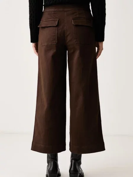 Calvin Klein Jeans spodnie wide leg z brązowe