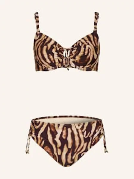 Charmline Bikini Z Fiszbinami Wild Noblesse braun czarny