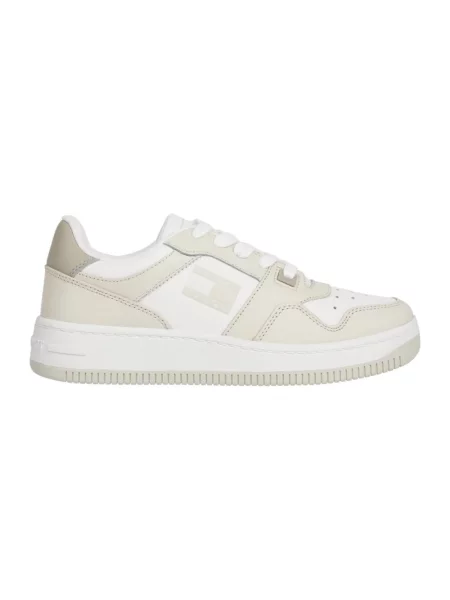 Sneakersy Tommy Jeans retro z logo białe
