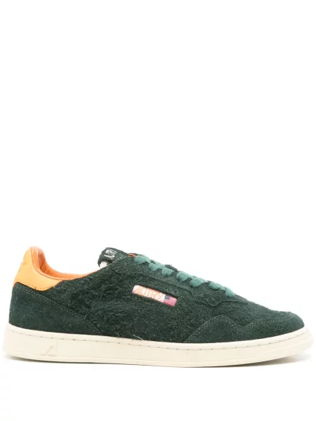 Sneakerși Autry din piele de căprioară verde
