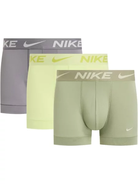 Bokserki Nike Trunk Logo jasnoszary jasnożółty oliwkowozielony 3 sztuki S zielone