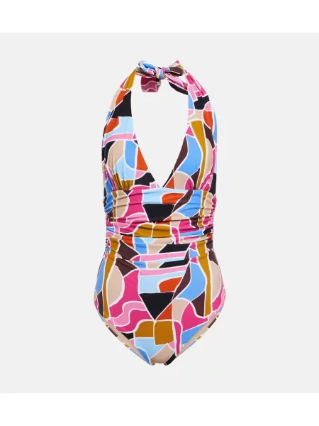Strój kąpielowy Rebecca Vallance z nadrukiem z dekoltem halter