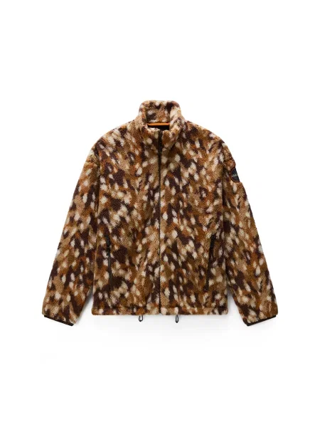 NAPAPIJRI Jachetă fleece deschis / maro caramel / maro cappuccino / maro închis bej