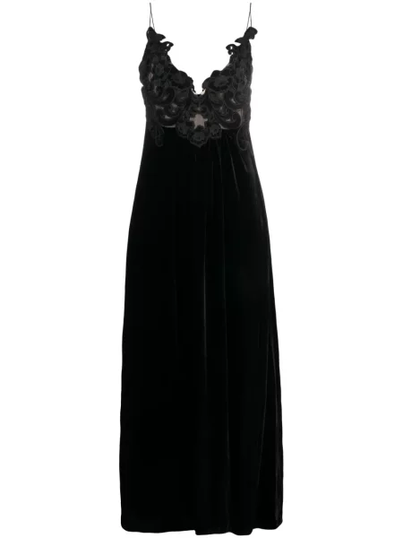 Rochie Zimmermann de catifea cu model floral de costum negru