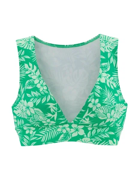 VENICE BEACH Sutien costum de baie verde / murdar alb