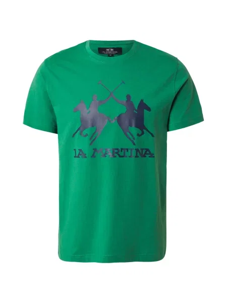 La Martina Tricou marin / verde albastru