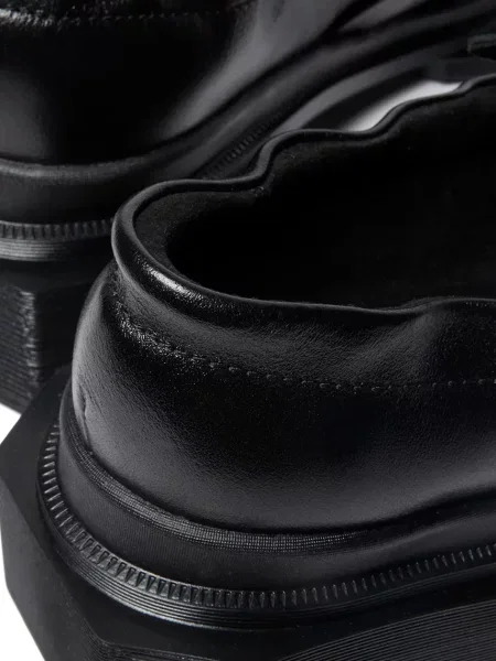 Кожаные мокасины Dr. Martens на платформе черные