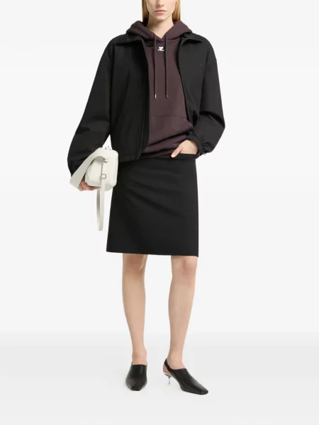 Gulerat geacă bomber Courreges negru