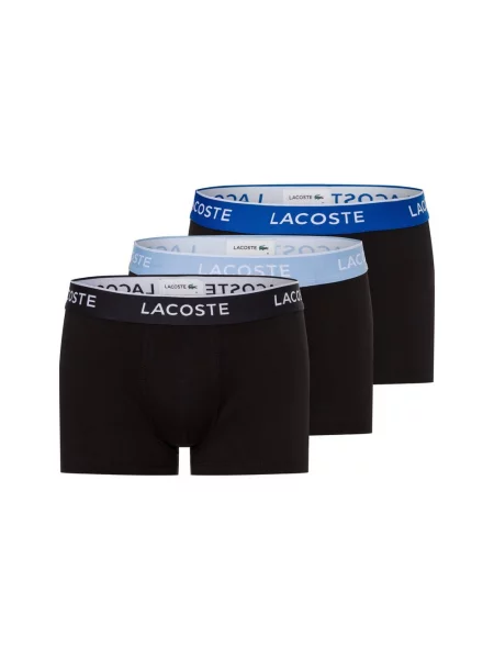 Lacoste Obcisłe bokserki pakowane po 3 szt. Mężczyźni Dżersej jednolity S czarny